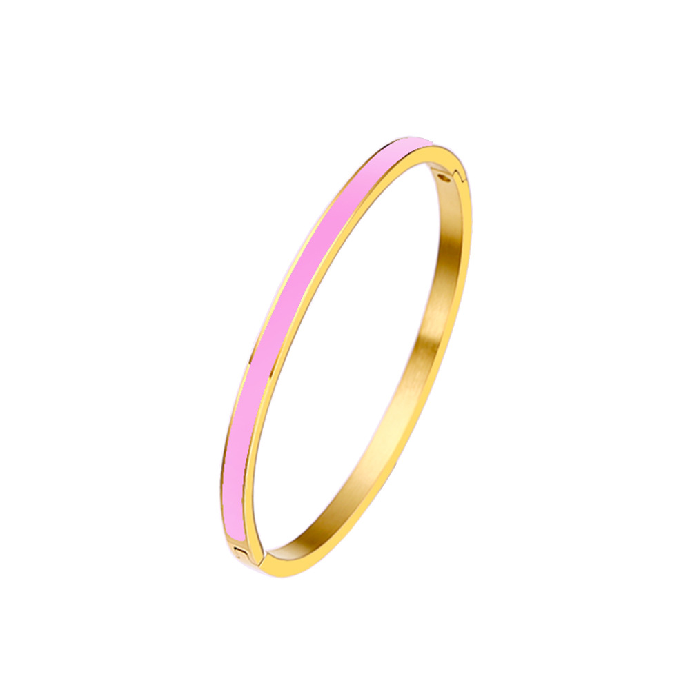 Epoxy Jewelry Ladies Gold Stainless Steel Bracelet