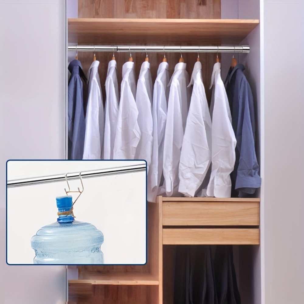 Clothing Drying Rod Punch-free Tension Pole Telescopic Closet--48cm-80cm — image 6