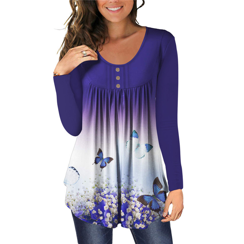 Casual T-shirt Long-sleeved Women's Top