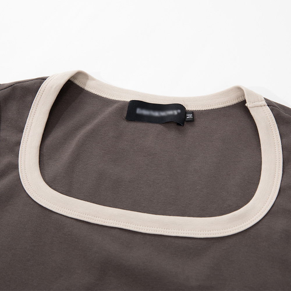 Casual U-neck Sleeveless Letter Embroidery Inner Wear Blouse