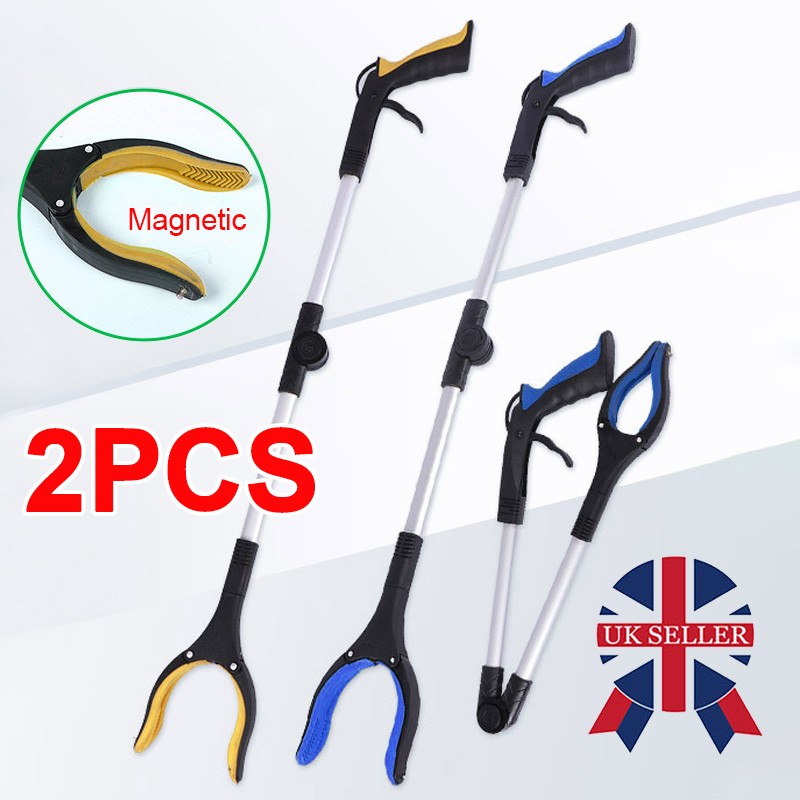 2pcs Heavy Duty Grabber Tool Pick Up Stick Hand Grip
