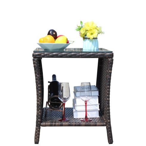Outdoor Patio Furniture 1 Coffee Table With Clear Tempered Glass — foto 6