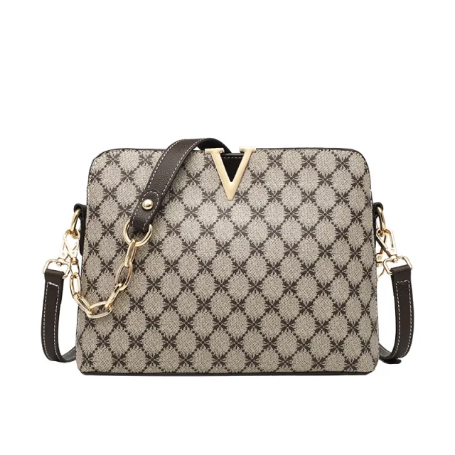 Fashionable And Easy To Wear Vintage Printed Shell Bag Coffee - Shop at LoveMi