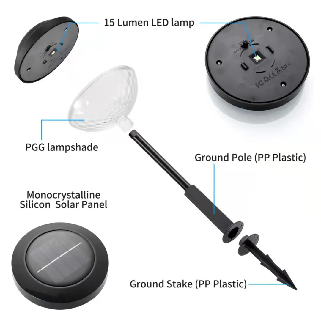 Outdoor Solar Lawn Projection Water Droplets Colorfully Inserted Lights – image 2