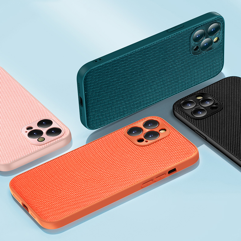 Woven Nylon Protective CD Pattern Lens Phone Case