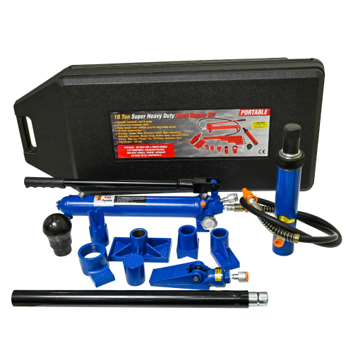 10 Ton 20,000 Lbs Capacity Porta Power Hydraulic Auto Body Frame Collision Repair Kit Set, 17 Pcs, With Blow Mold Carrying Case And Gauge Black Blu... Blackblue - Shop at LoveMi