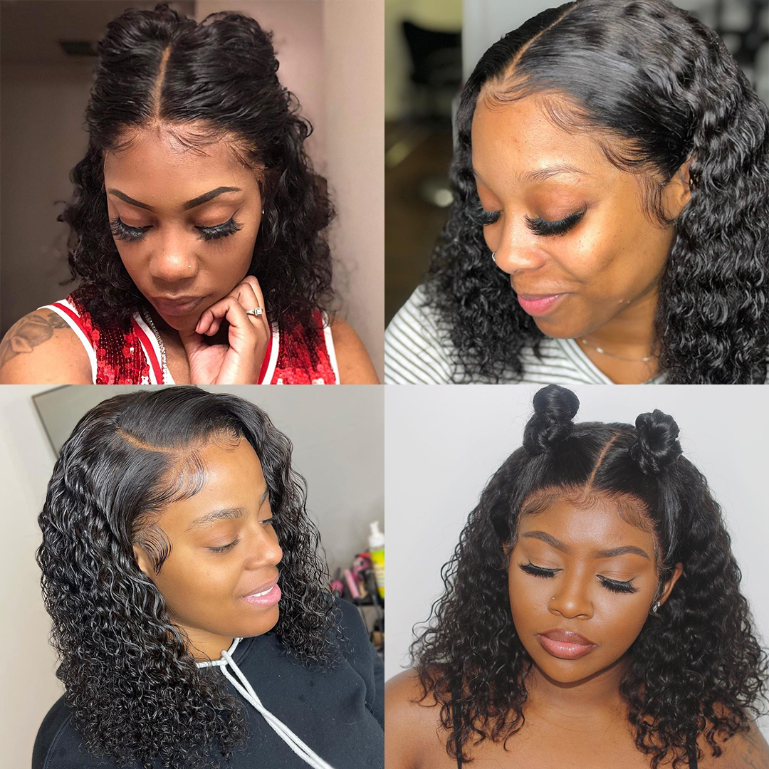 Sunper Queen Short Bob Wig Jerry Curly Human Hair Wigs For W — foto 2