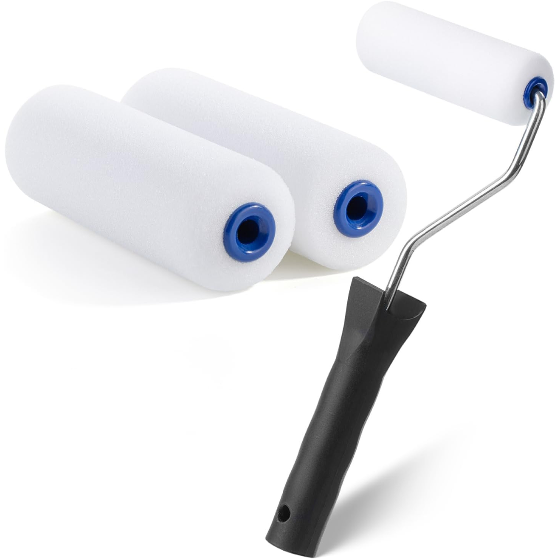 Paint Roller Kit, 4 Inch, 3 Pack High Density Foam Covers product image