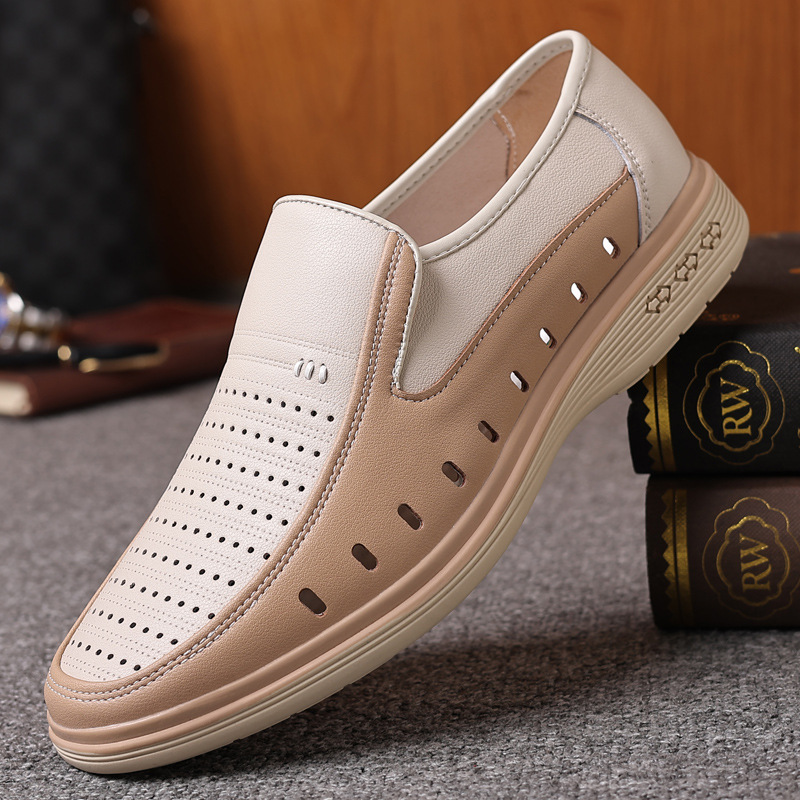 Title 5, Herren Lederschuhe Casual aus weichem Leder mit...