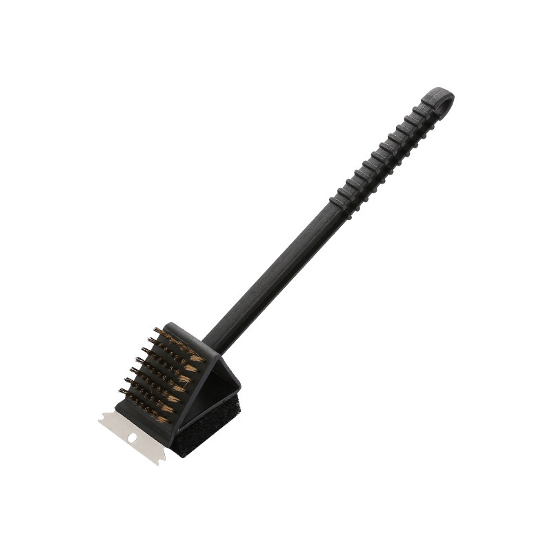 Title 2, Plastic Long-handled Copper Wire Barbecue Brush...