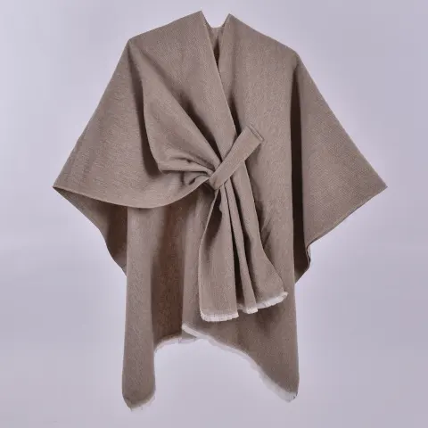 Women's Solid Color Autumn Winter Design Sense Trim Split