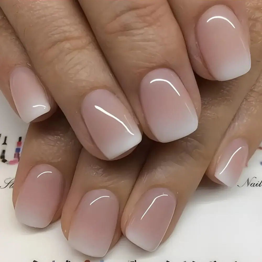 Of Short Square Adhesive Nail Stickers, Gradient