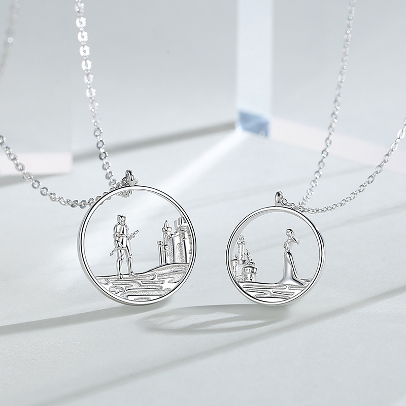 A Pair Of Sterling Silver Korean Ins Niche Personality Simple Clavicle Chain