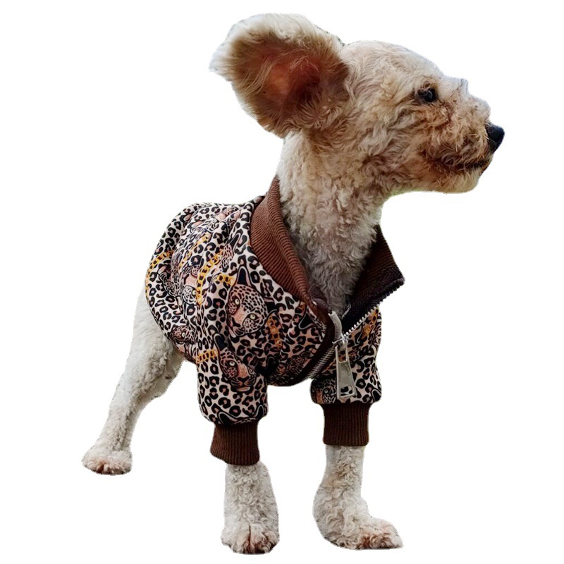 Spring And Autumn  Clothes Leopard Print Dog