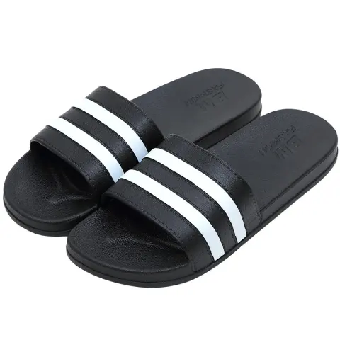 Striped Bath Plastic Stall Household Shoes Men's Bathroom Sandals