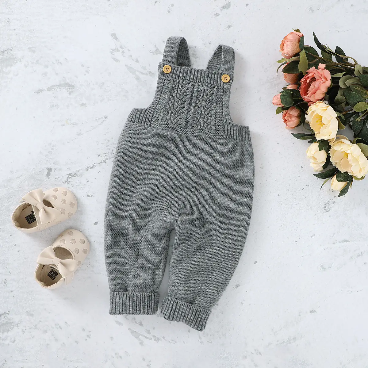 Baby Sling One-piece Solid Color Romper