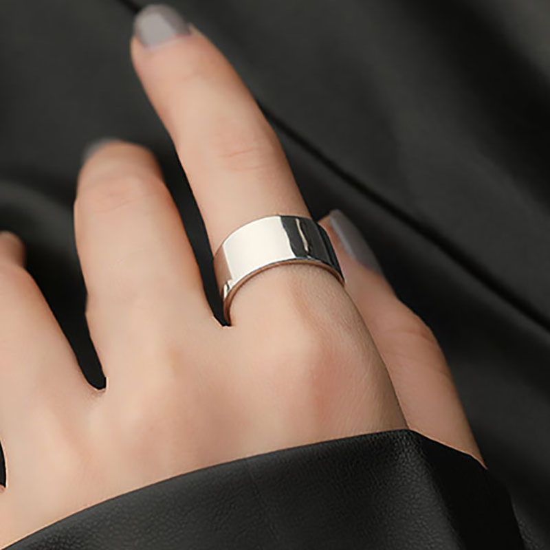 Fashion Silver Multi-layer Line Cross Ring