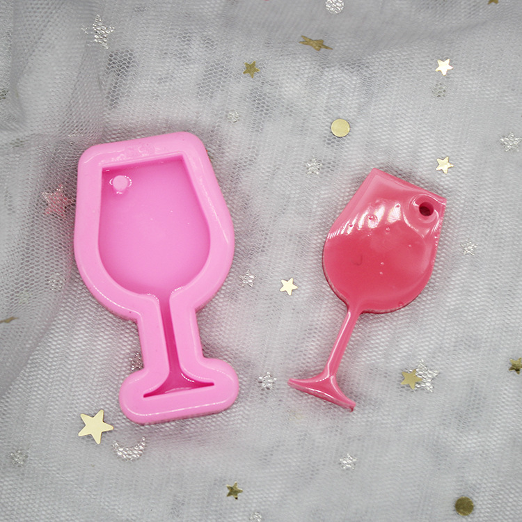 Goblet Red Wine Glass Keychain Shape Cake Set