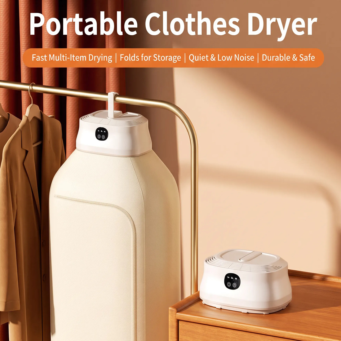 Portable Electric Clothes Dryer Foldable Air Dry Machine Home Tarvel Buddy
