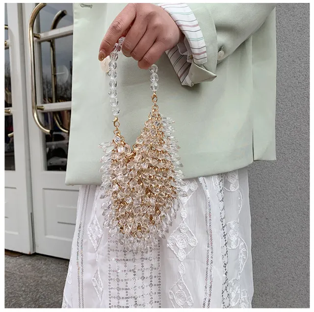 Women's Trendy Western Style Transparent Shoulder Messenger Bag Gold - Shop at LoveMi