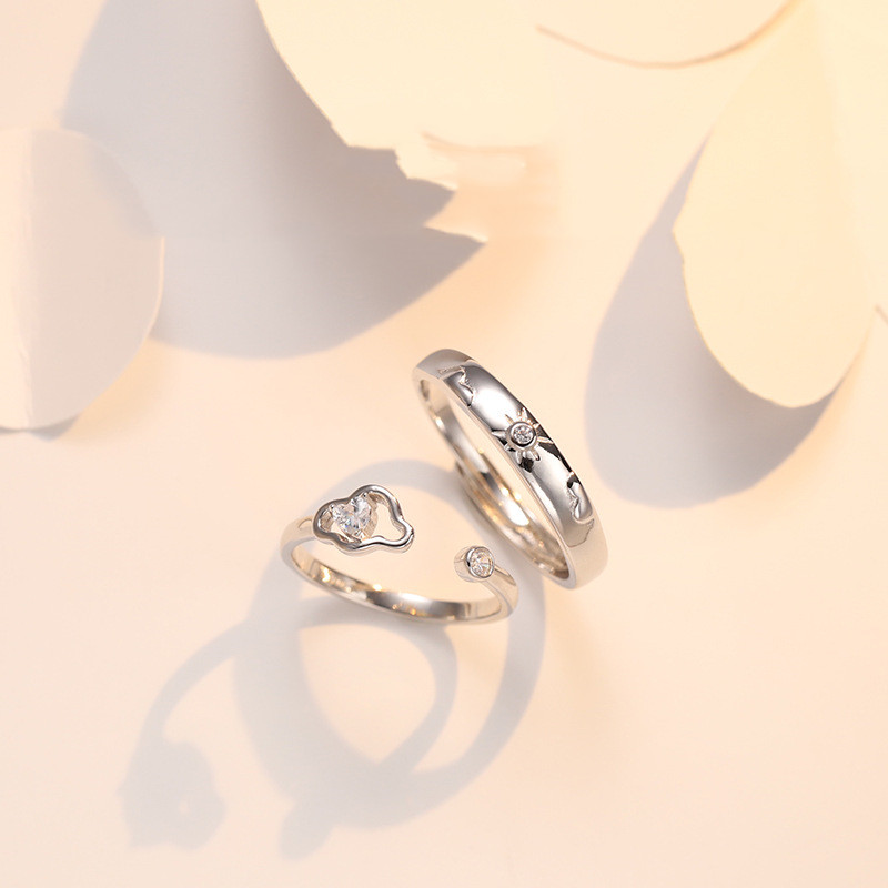 Women's Fashion Simple Diamond Cloud Index Ring