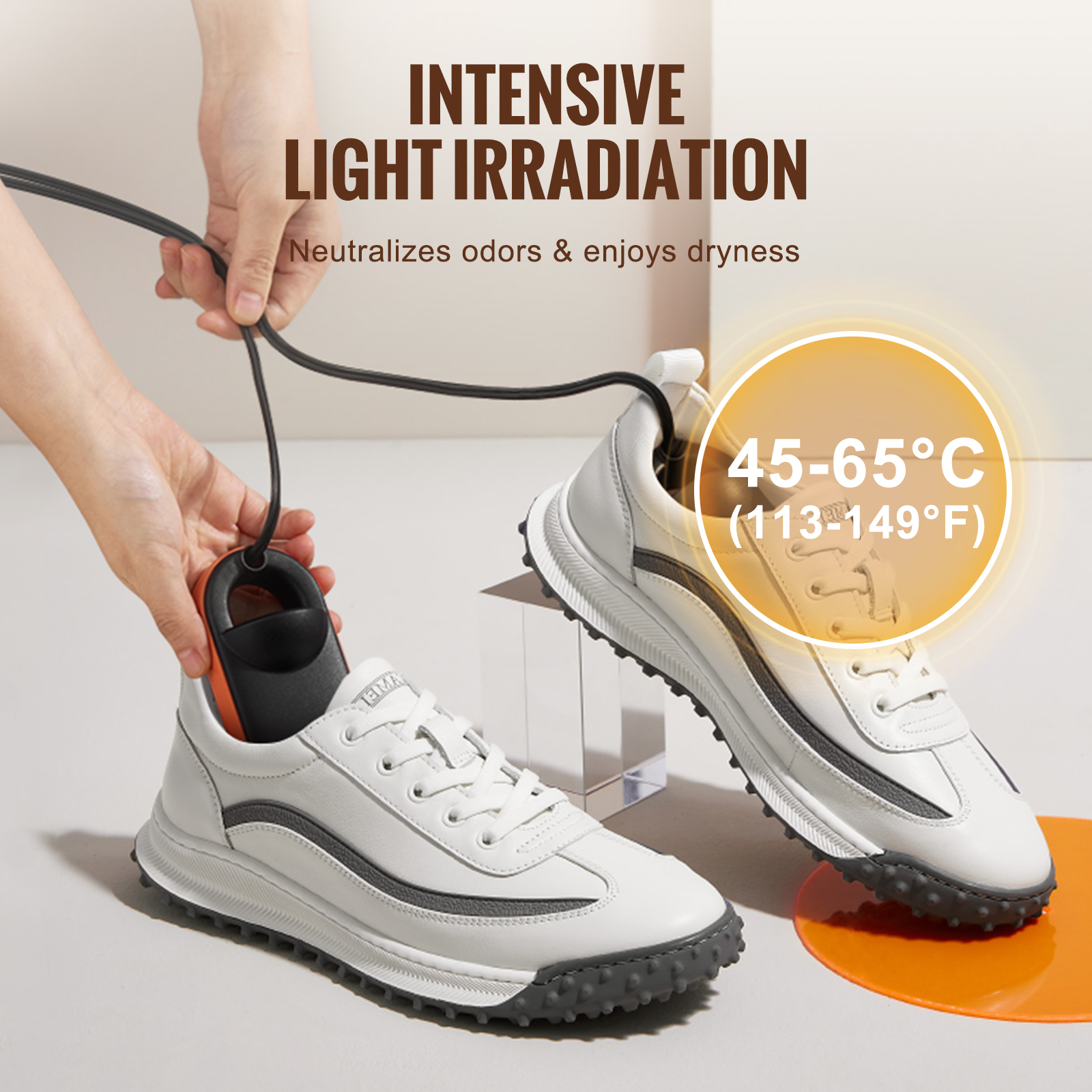 VEVOR Boot Dryer Shoe Dryer, Portable Footwear Dryers Machine With Auto Temperature Control For Rainy Seasons Winter Travel, Extendable Boot Warmer Fireproof Drying For Shoes, Gloves, Socks image 3
