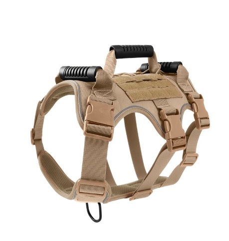 Pet Dog Anti breakaway And Anti rush Reflective Breathable Chest Harness For Walking Medium And Large Dogs, Tactical Chest Harness Khaki - Shop at LoveMi