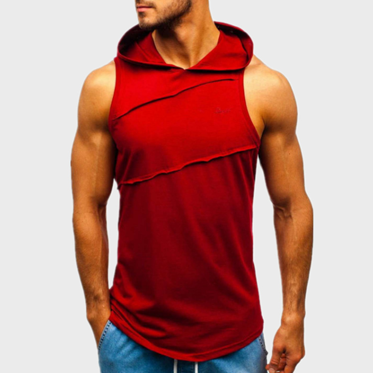Men's Hooded Embroidered Monogram Vest