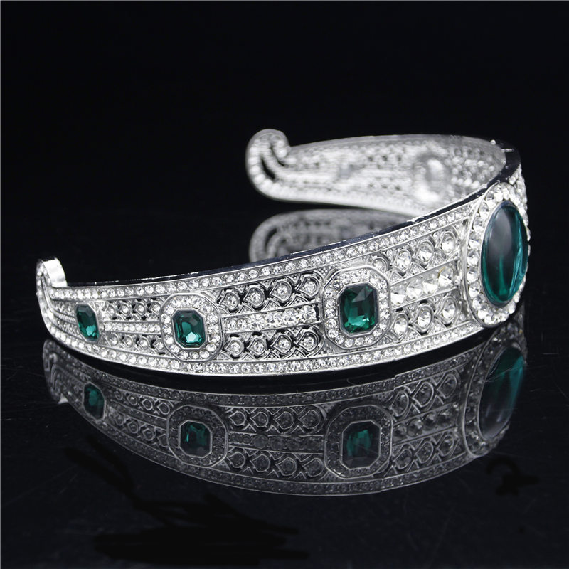 Fashion Ladies Alloy Baroque Crown Tiara