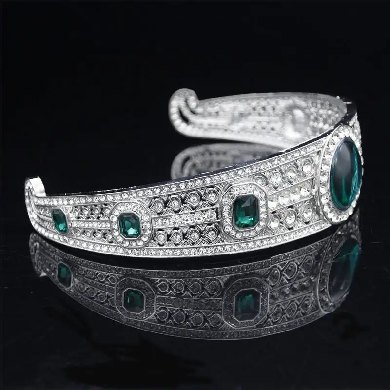 Fashion Ladies Alloy Baroque Crown Tiara