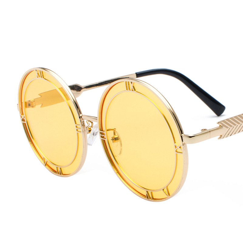 Title 2, Round Frame Resin Fashion Metal Sunglasses