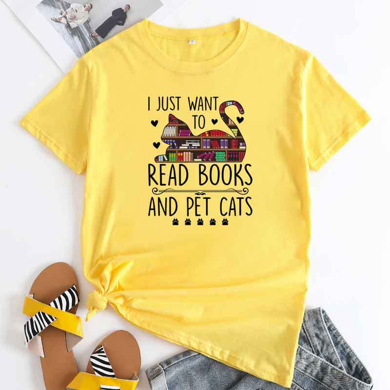 Title 3, Camiseta Casual Feminina com Estampa de Gato e ...