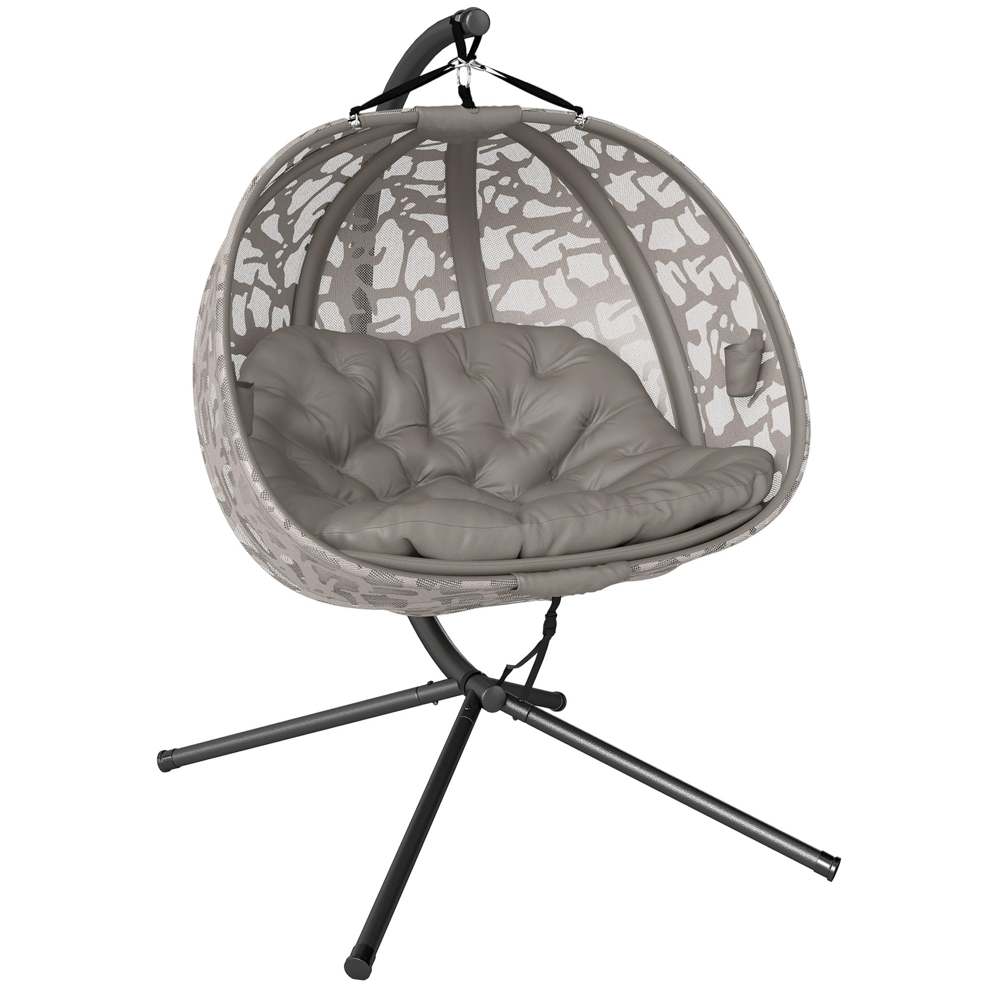 Chaise oeuf suspendue double olofable avec support – Image 8