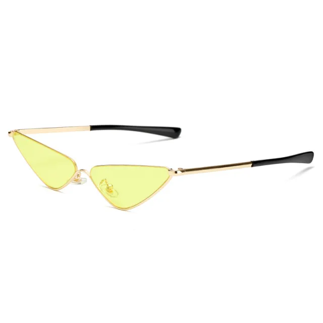Fashion Simple Small Frame Triangle Sunglasses Yellow - Shop at LoveMi
