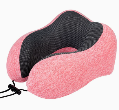 Memory Foam Travel Neck Pillow, Ergonomic Cervical Support U Shaped Pillow With Breathable Mesh &