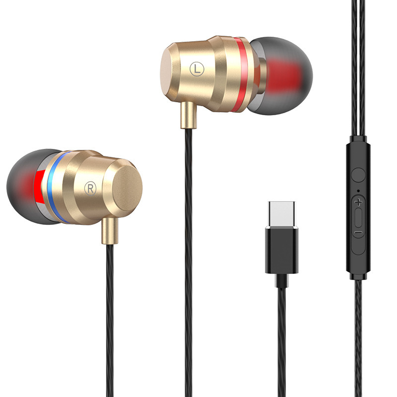 TYPEC metal earphone gold