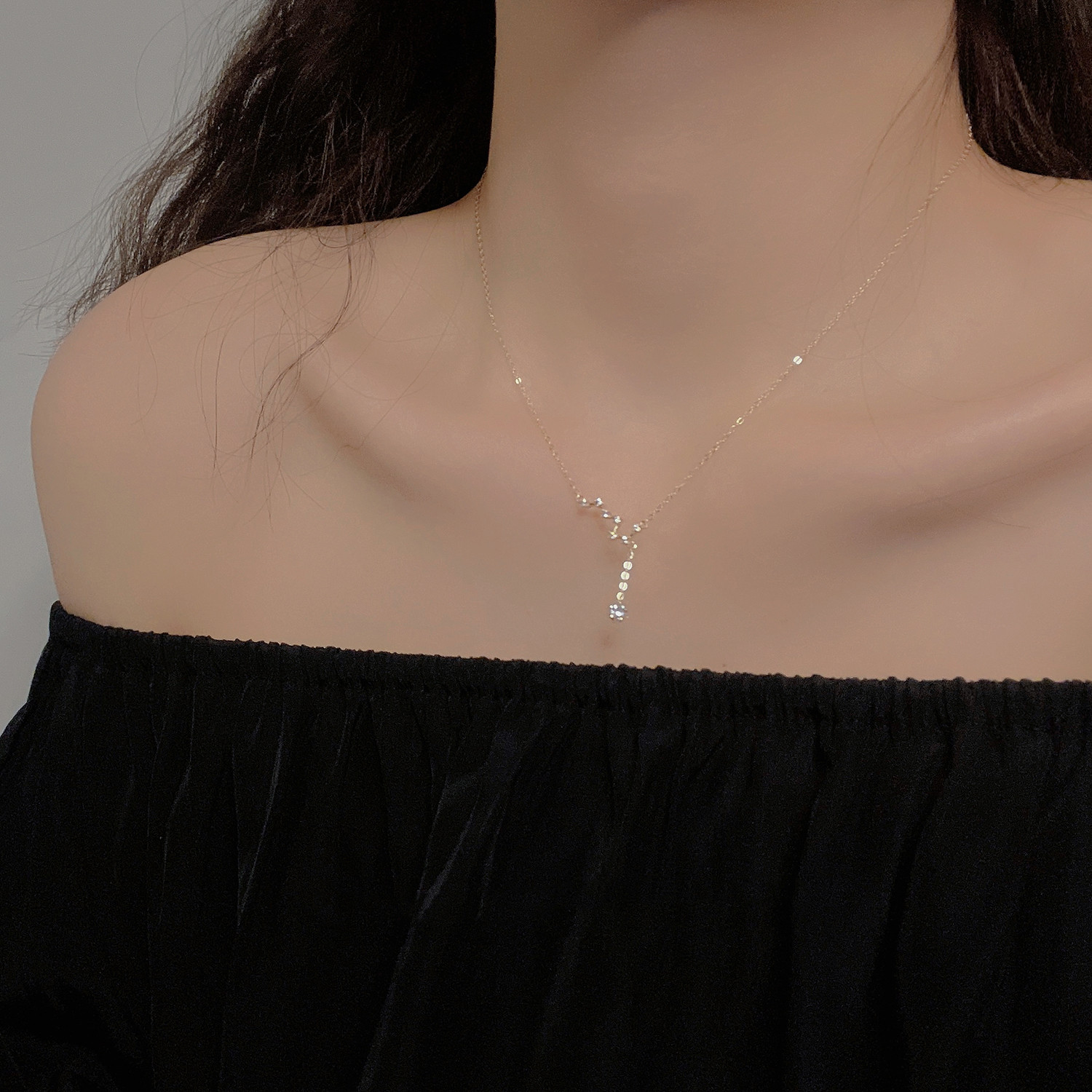 Big dipper necklace female (gold)