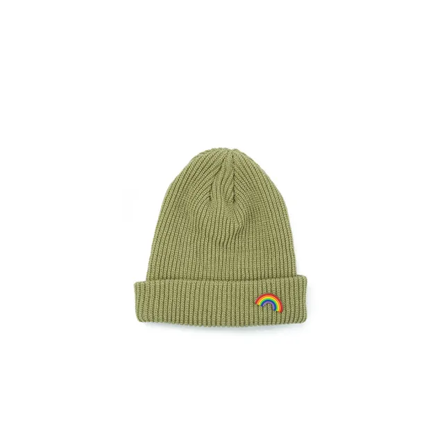 Men's And Women's Fashion Rainbow Elastic Warm Hat Khaki - Shop at LoveMi