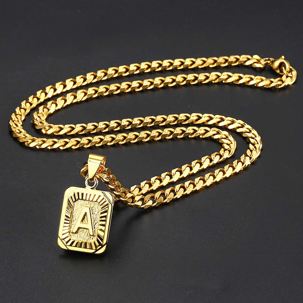 Men's 26 Letter Necklace Pendant