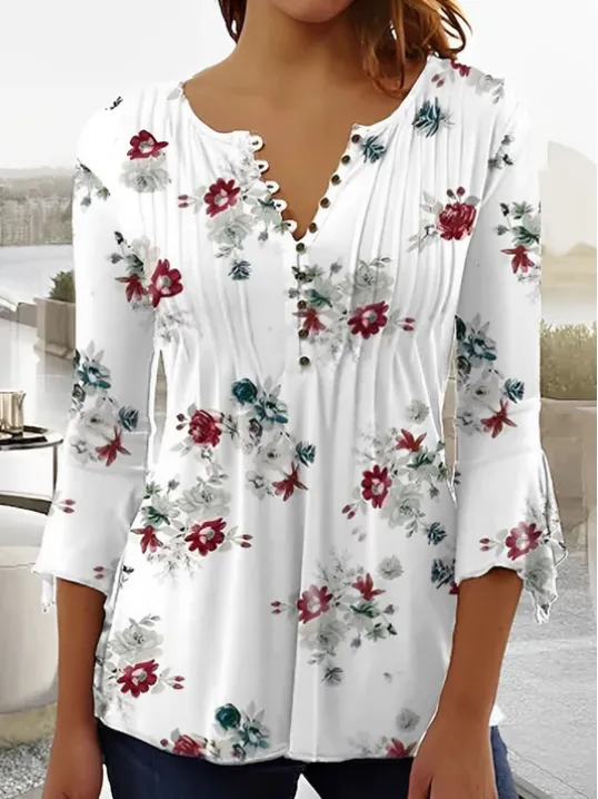 Fashion Casual Women's Versatile Shirt White - Shop at LoveMi