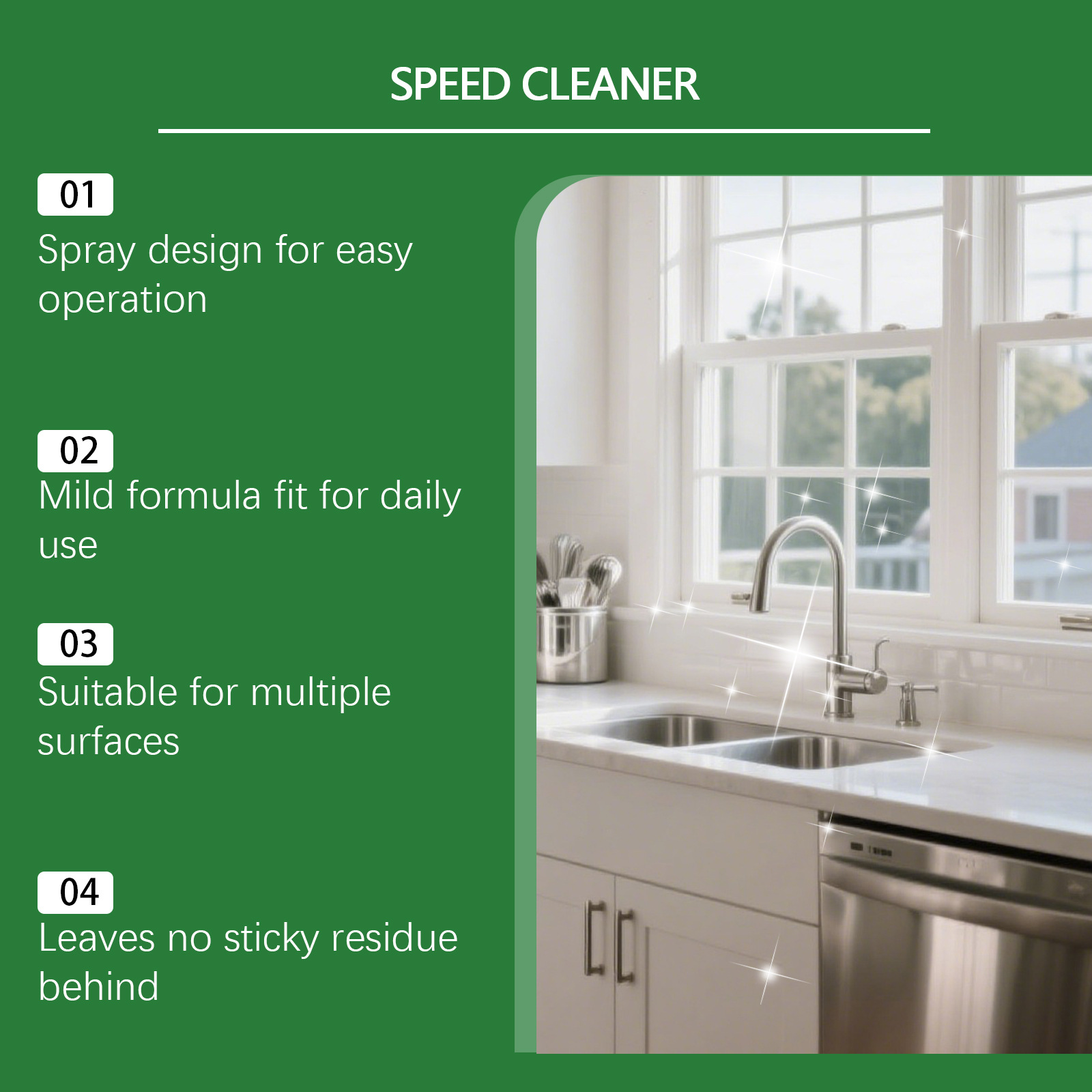 JAKEHOE Multi-Purpose Cleaner Gentle Daily Cleaning For Furniture, Kitchen And Bathroom Stains And Grime Removal. 3
