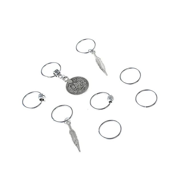 Leaf Coin DIY Pendant Hair Accessories Hairpin Ancient Silver - Shop at LoveMi