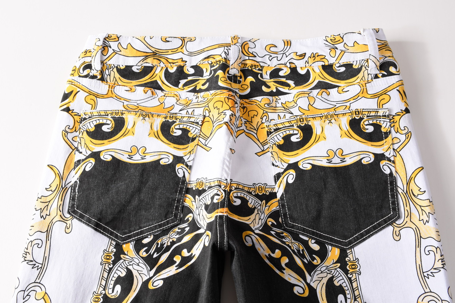 Men's Retro Small Straight Denim Trousers