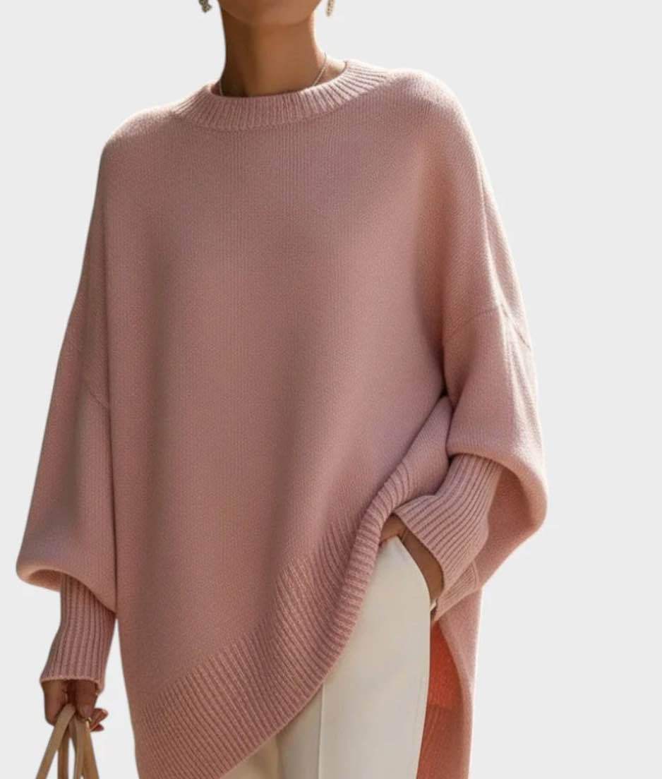 Cross Border Amazon 2026 Autumn And Winter Round Neck Pullover Sweater, Loose And Lazy Style, Solid Color Sweater, Women's Top 2