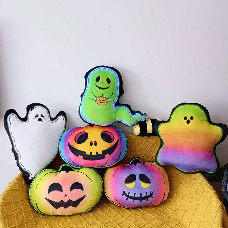 Title 2, Halloween Colorful Funny Pumpkin Pillow Plush Toy