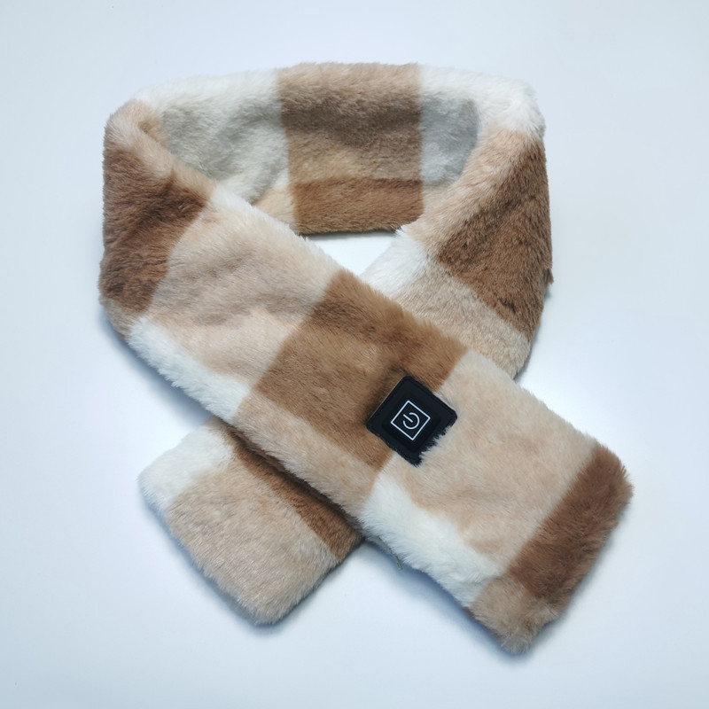 Camel plaid plush