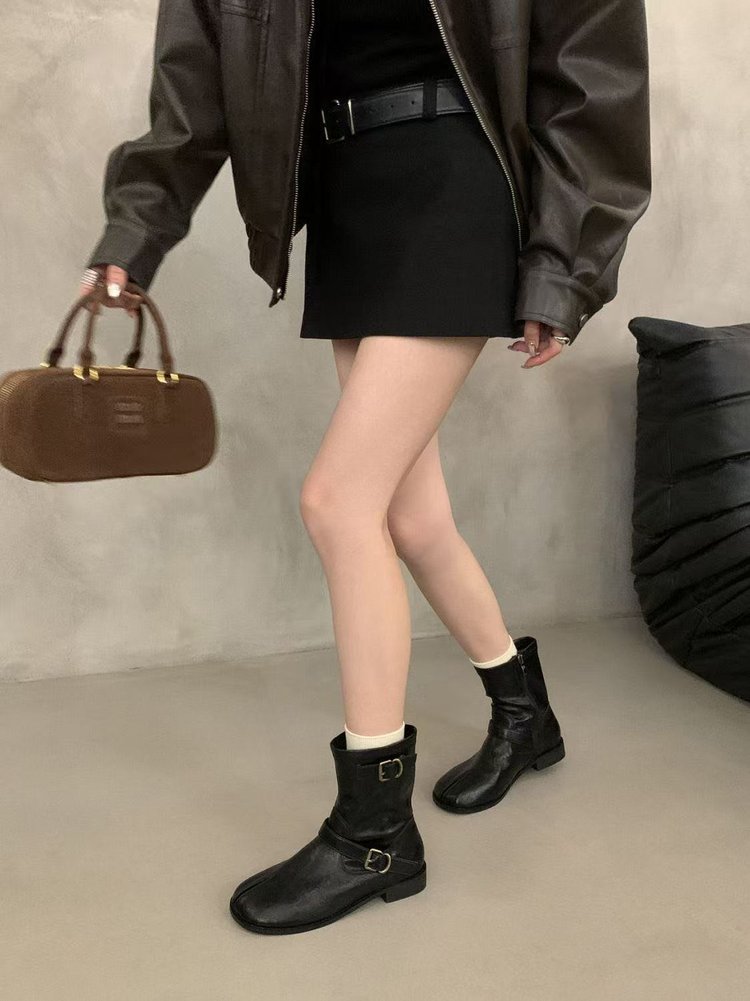 Faux Suede Mid-Calf Boots