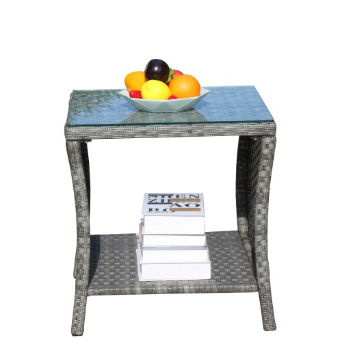 Outdoor Patio Furniture 1 Coffee Table With Clear Tempered Glass — foto 10