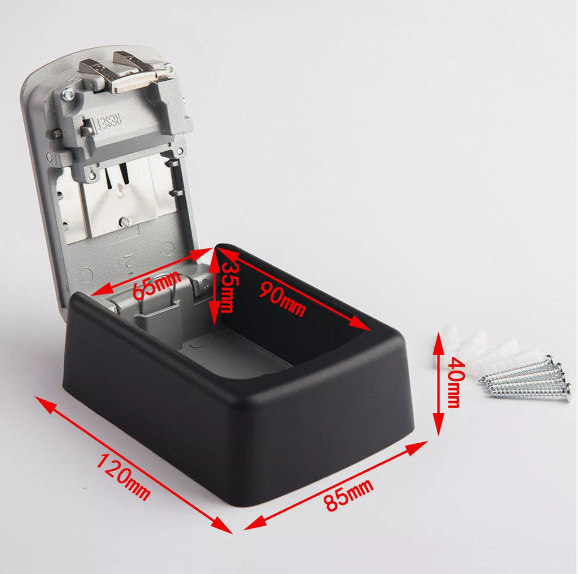 Wall Mounted Key Safe, 4 Combination Outdoor Security Lock Box UK — image 9