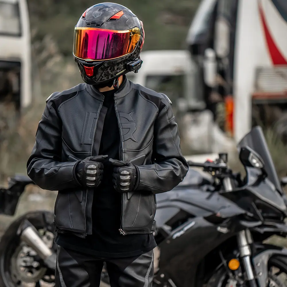 Wind-proof Motorcycle Leather Pants Suit